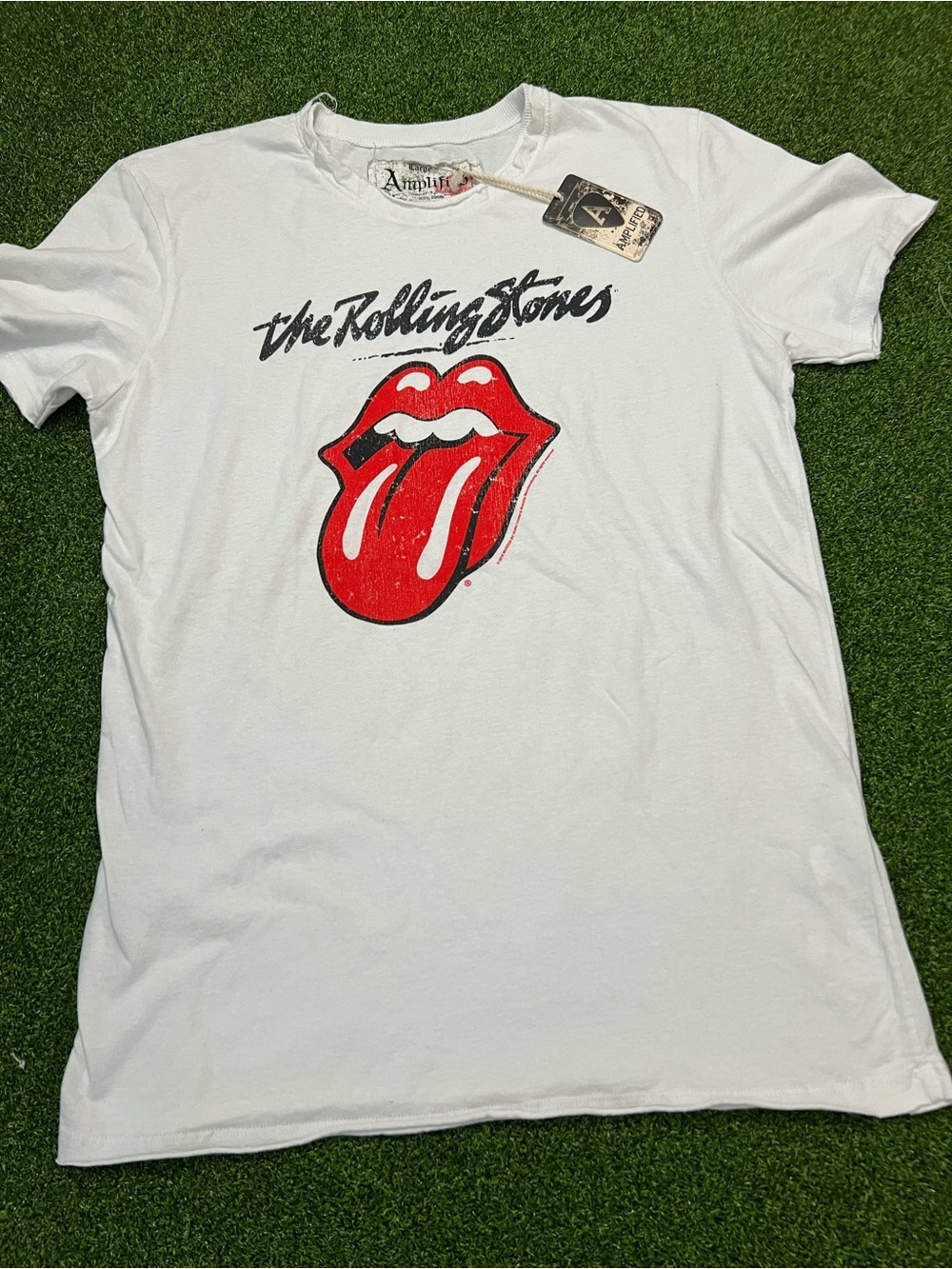NWT The Rolling Stones Amplified Distressed Tongue Logo Tee 👅🎸